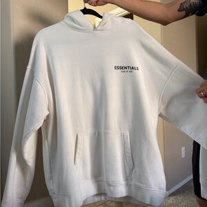 Fear of God Essentials White Hoodie